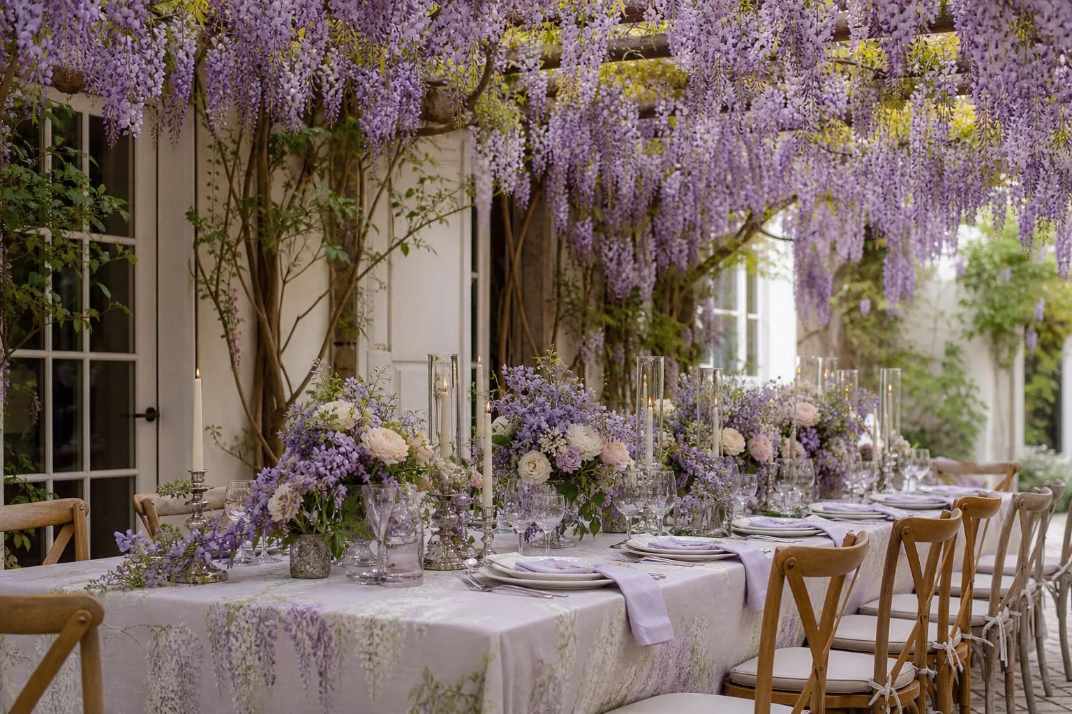 21 Wisteria Wedding Ideas for Couples Who Dream of a Ceiling of Flowers
