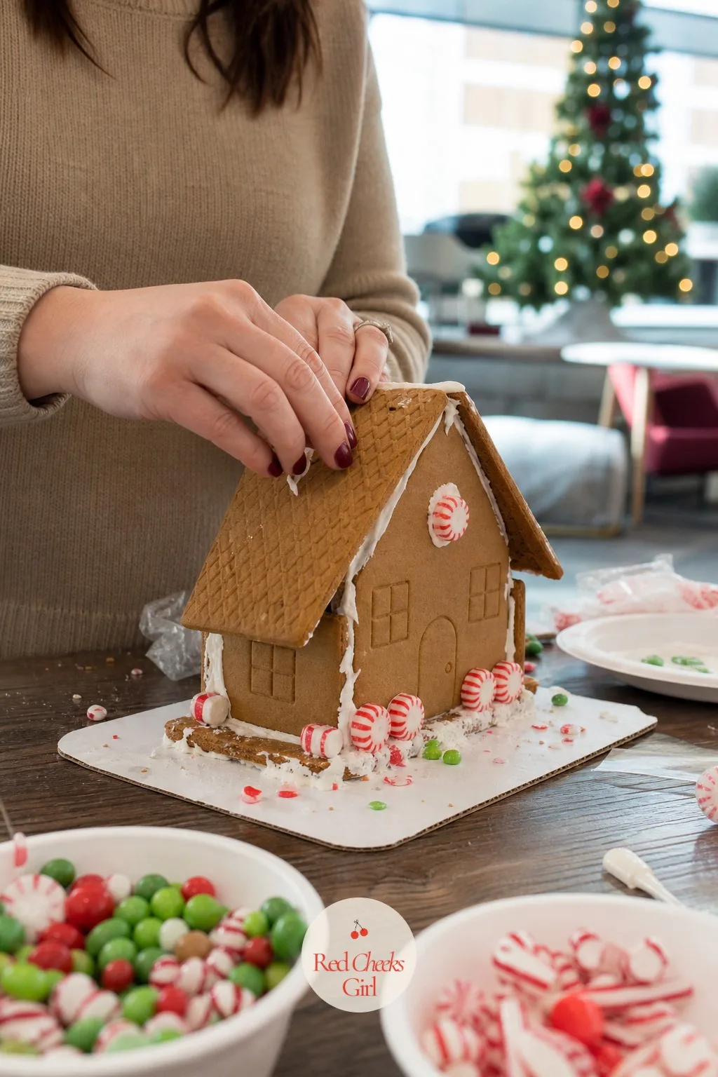 Gingerbread House Team Build — Hand a team four walls and a roof and watch how fast office hierarchy disappears into an argument about icing. Work christmas