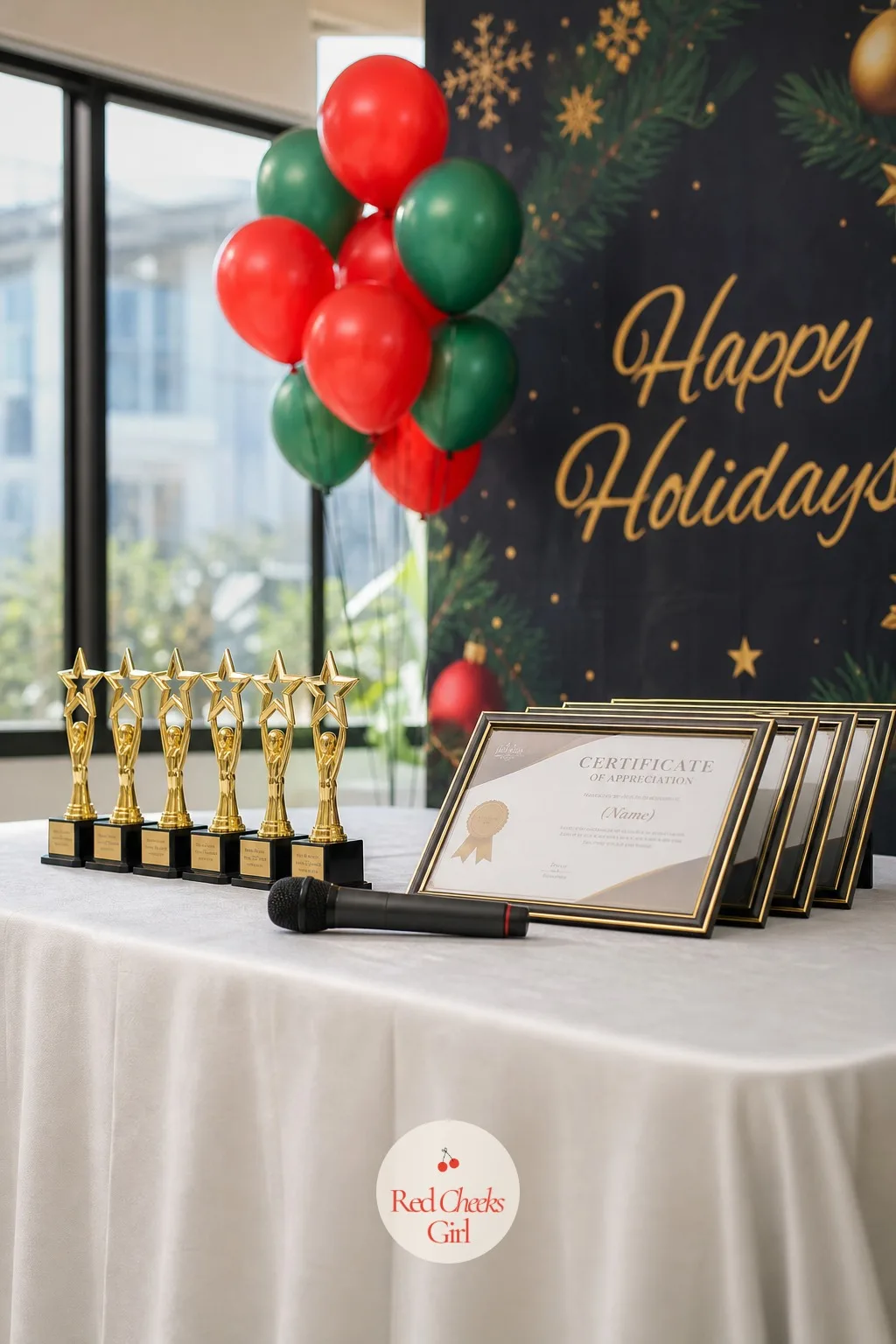 Small Award Ceremony — A short ceremony gives the whole party a shape, a beginning and an end that a drinks table alone never quite manages. Work christmas