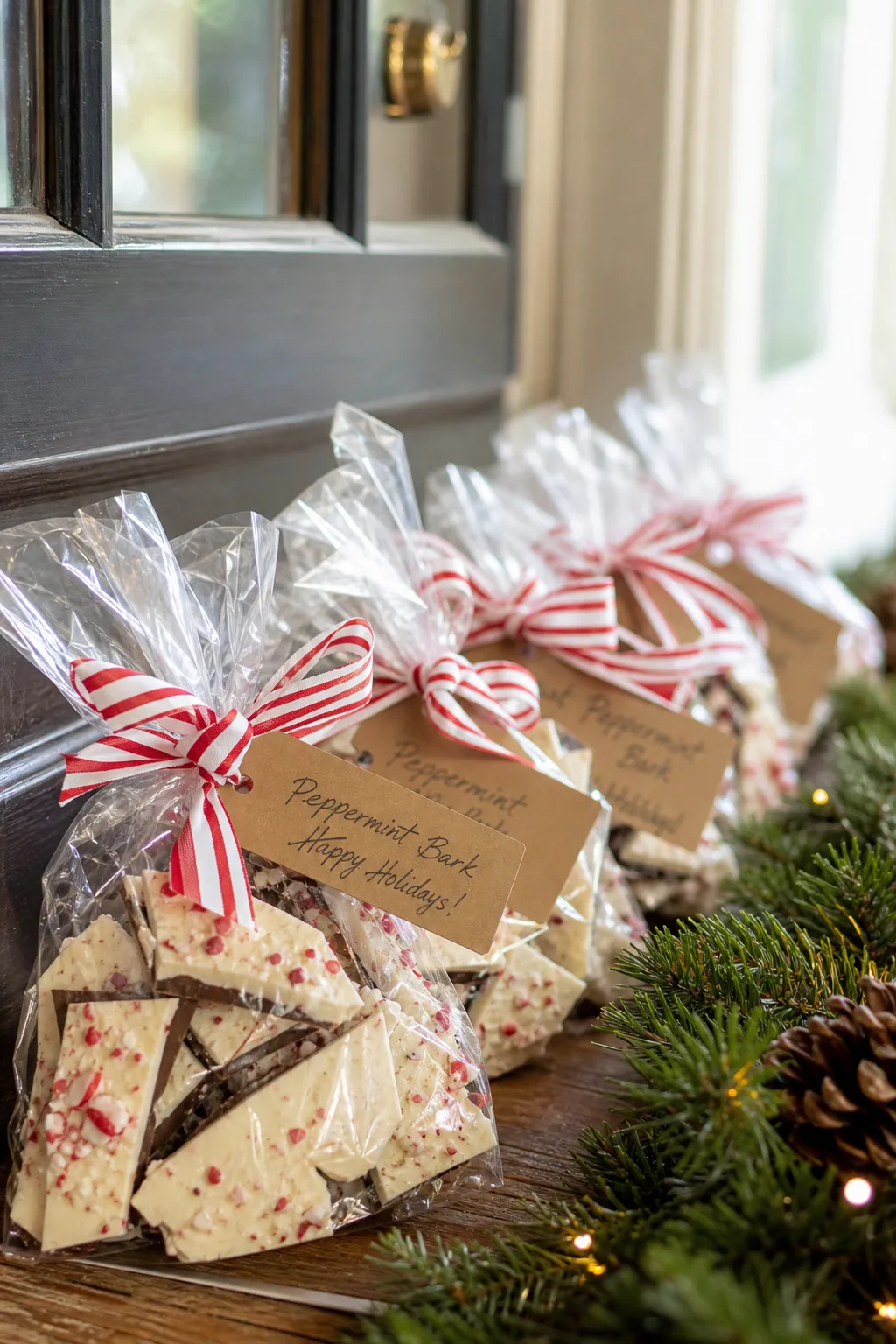 Take-Home Peppermint Bark — Nobody minds a party ending when there is something sweet to carry back to the desk. Work christmas party ideas